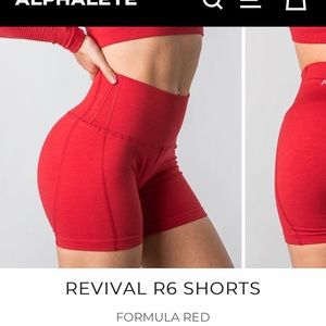 Alphalete Revival R6 Shorts - Formula Red